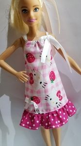 Hello kitty pillowcase dress for Barbie doll ( NOT AVAILABLE ANYMORE)